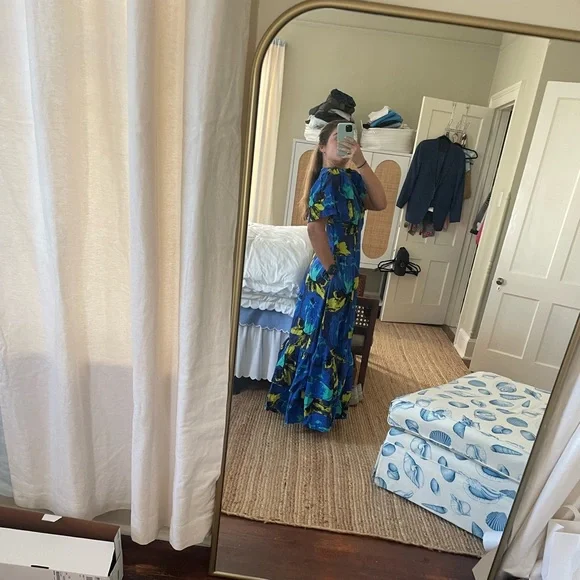 Target x Christopher John Rogers Blue Floral Dress - Picture 2 of 5